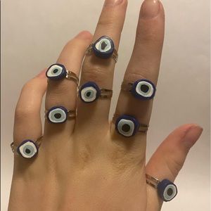 Clay Evil Eye Rings